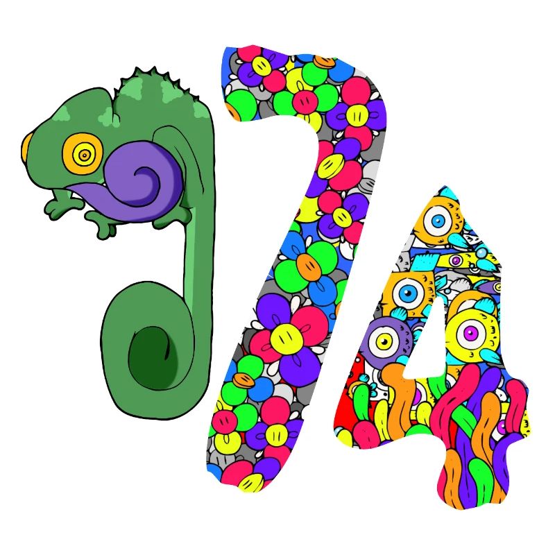 Caméléon 974 Doodle