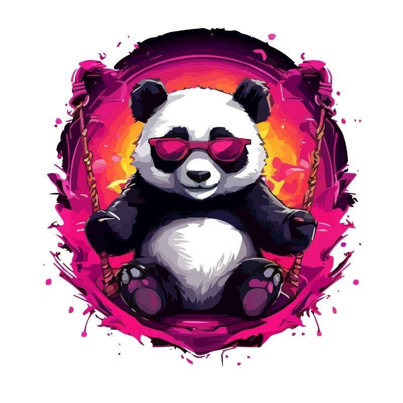 Mignon panda cool se relaxant
