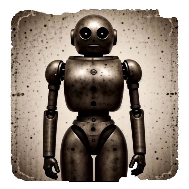 Robot de couleur acide sépia