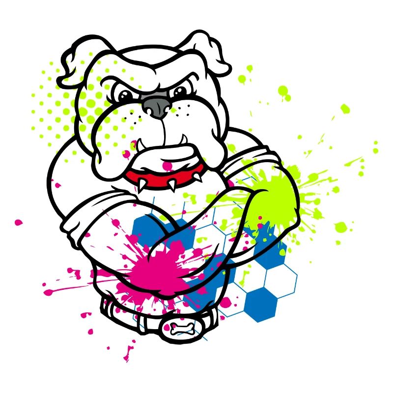 bulldog farbig splash