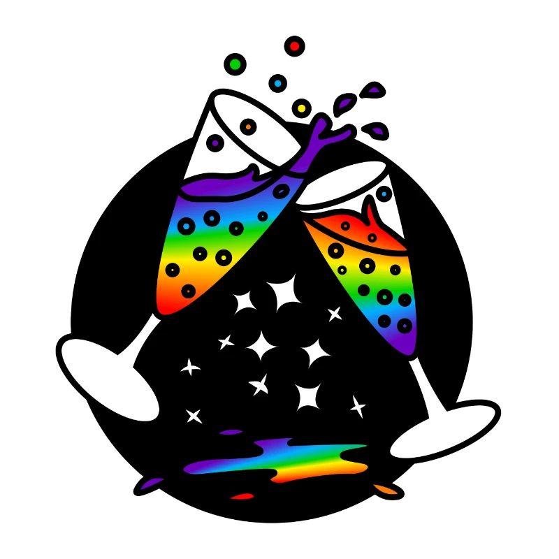 Glasses Cheers : Sticky Queer Pride