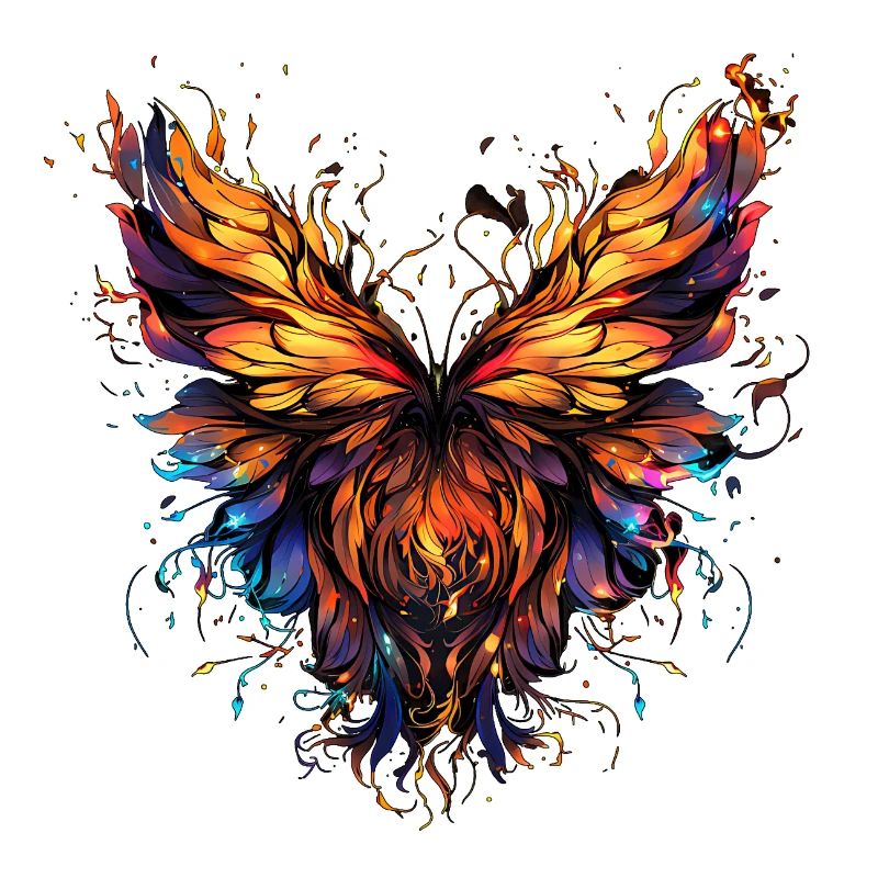 Leuchtender Schmetterling Farbenfroh