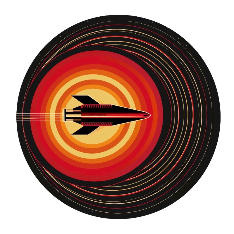 Fusée rétro en orbite