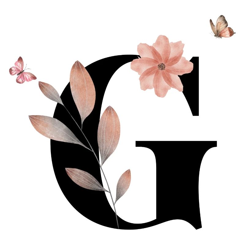 Buchstabe g Wildblumen Aquarelle
