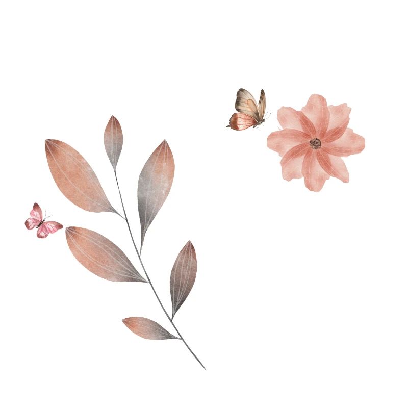 Buchstabe u Wildblumen Aquarelle