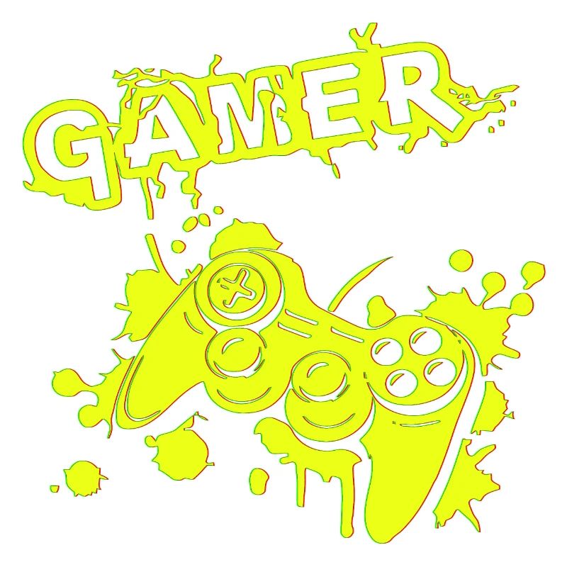Gamer Game Play Online Computer Gaming Arcade Neon