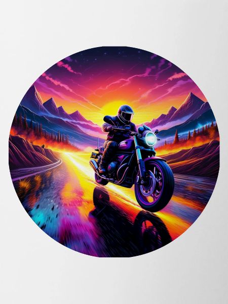 Lever de soleil moto