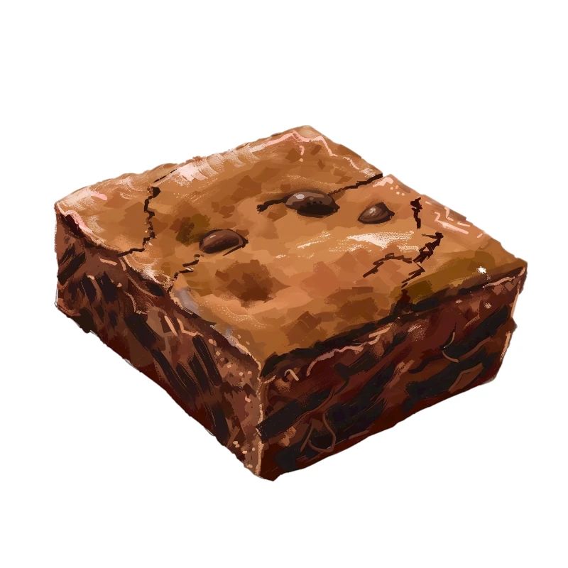 Illustration de brownie rustique