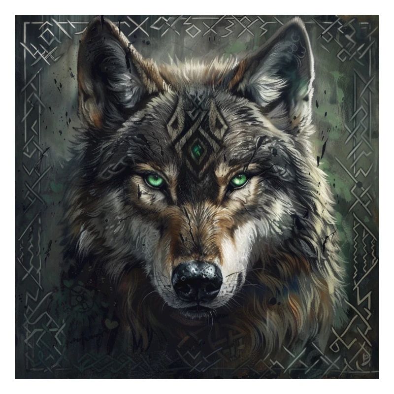 Les loups vikings d’Odin Geri et Freki Valhalla