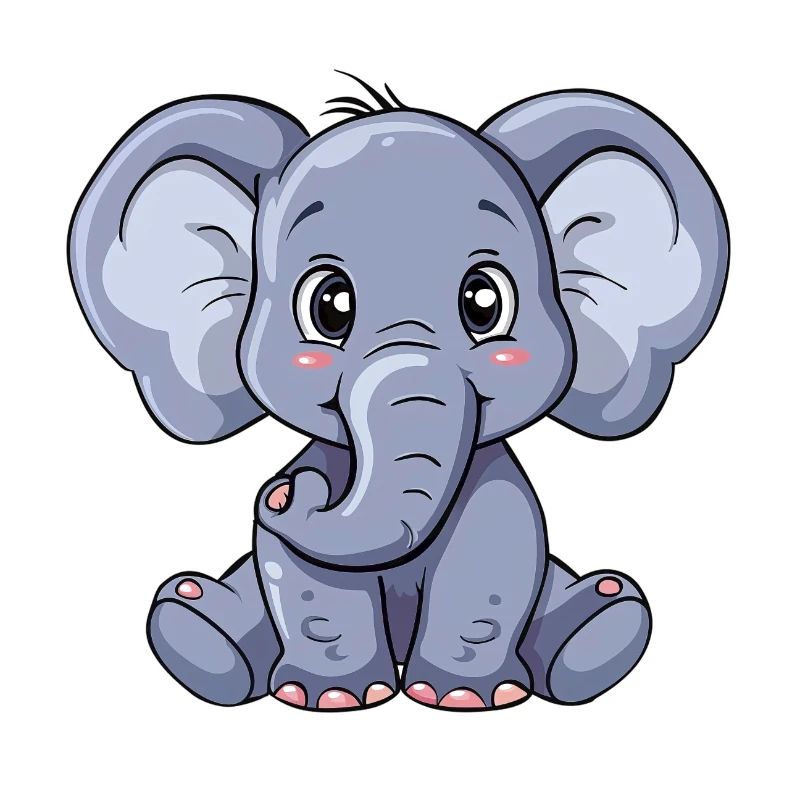 Mignon bébé éléphant gris pour vous