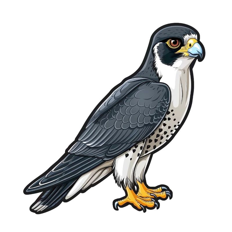 Stolzer Wanderfalke In Pose