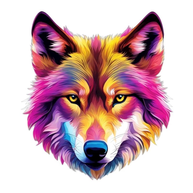 Farbiger Wolf