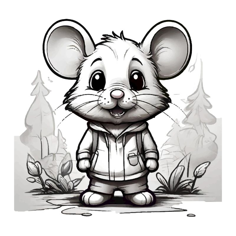 Mouse Cute Kids Drawing Comic