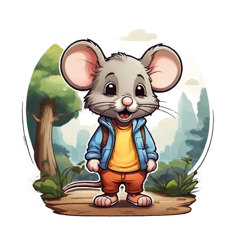 Maus niedlich Kinder Zeichnung Comic