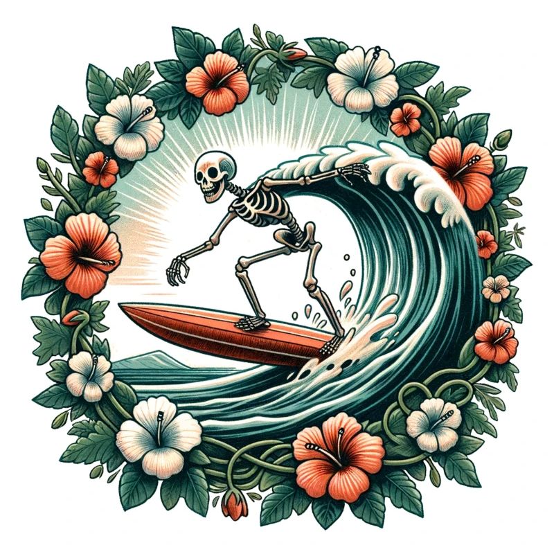 Squelette de surf