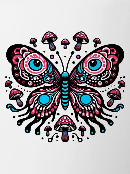 Vibrant Comic Butterfly