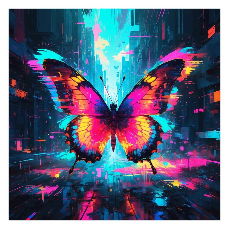 Neon Schmetterling