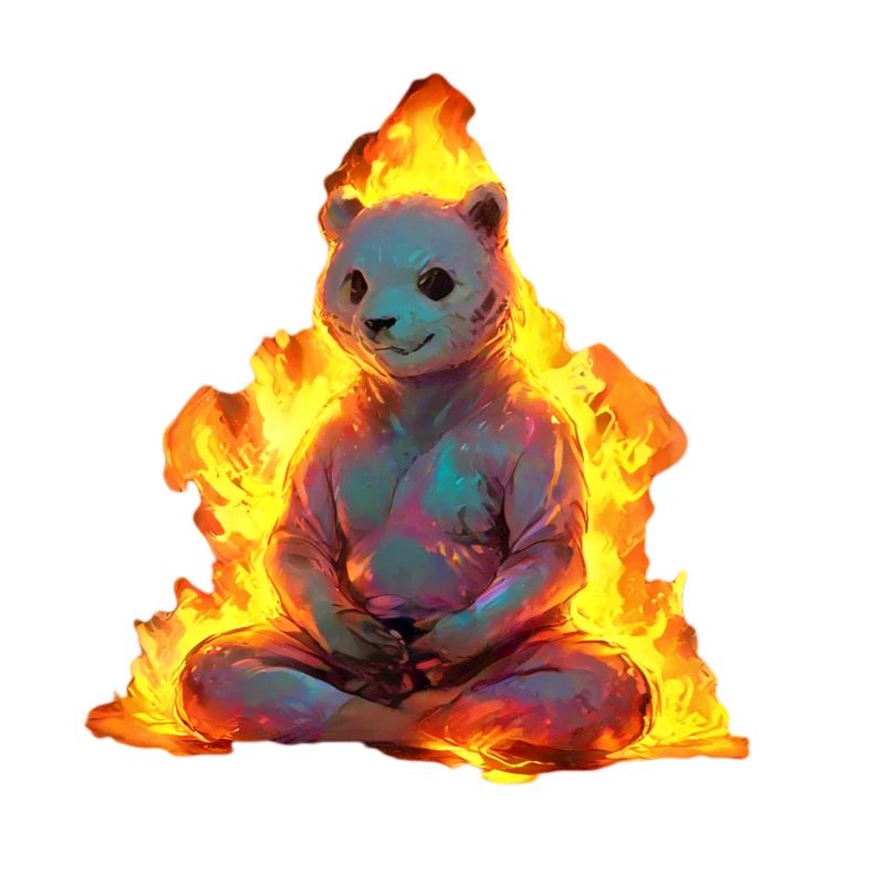 Panda méditant