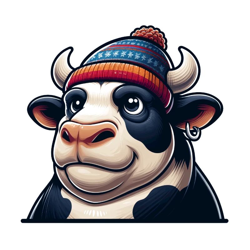 Bull with cap