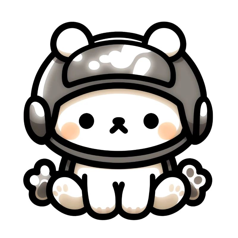 Fun Dog with Helmet