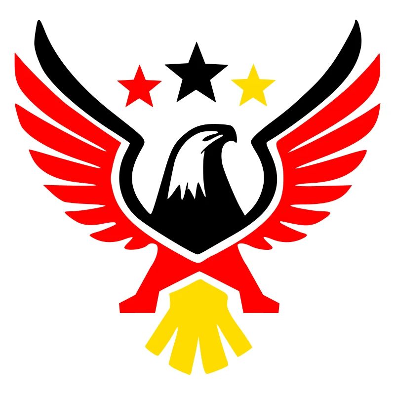 Federal Eagle Tricolor Germany Coat of Arms Vector