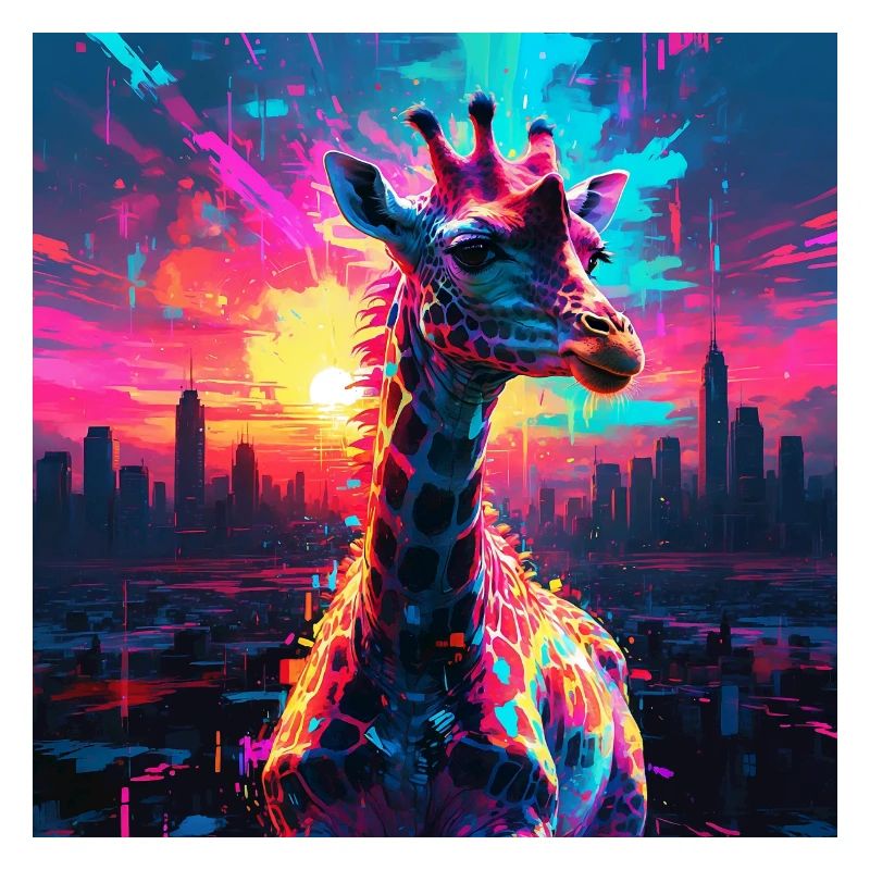 Girafe néon