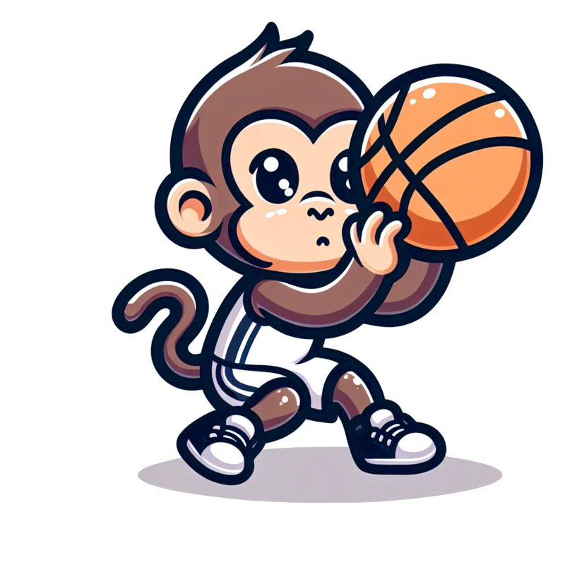 Cute Basketball Player Monkey