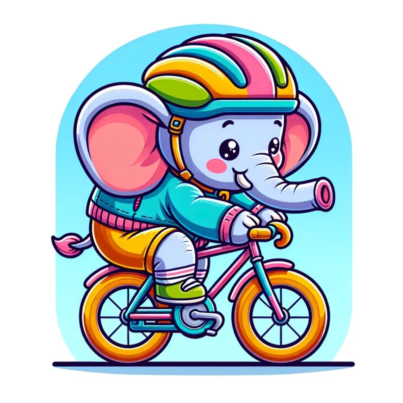 Mignon cycliste éléphant