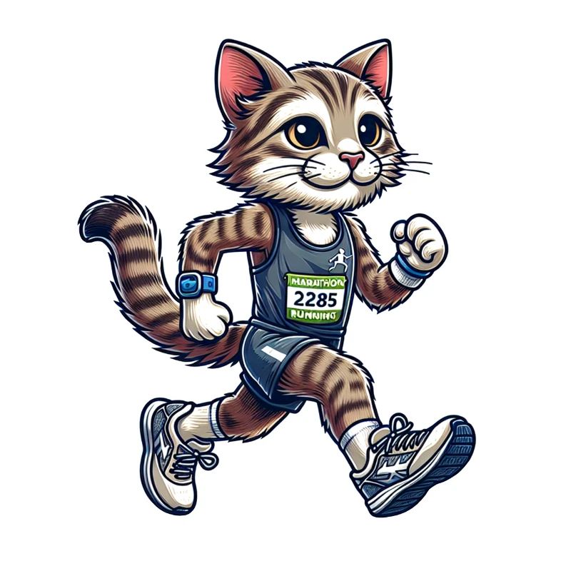 Chat marathonien mignon