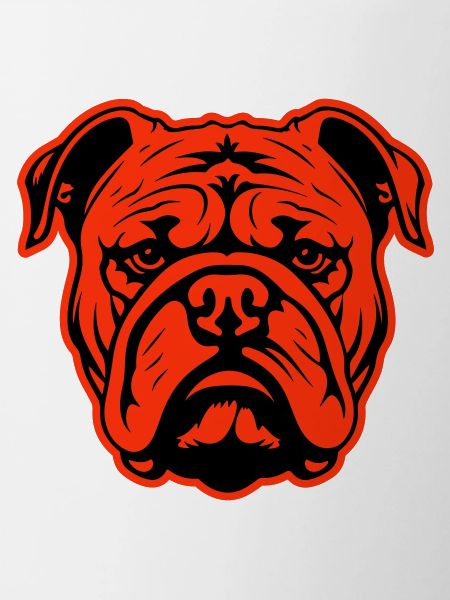 Bulldog Dog Head