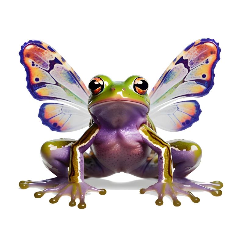 Grenouille papillon psychédélique de Goa