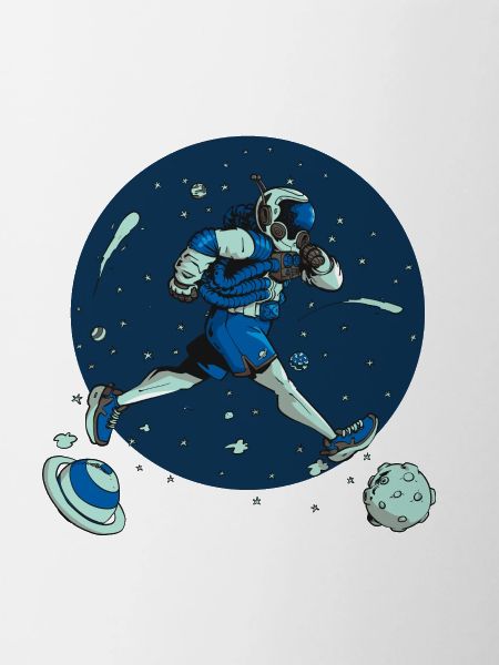 A cosmonaut runner