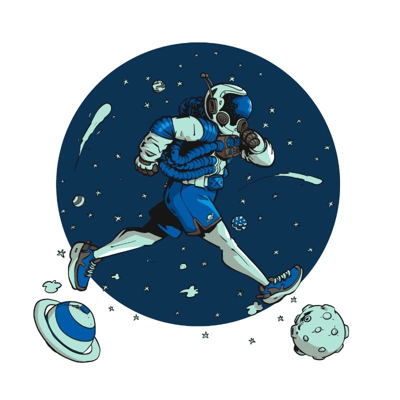 A cosmonaut runner