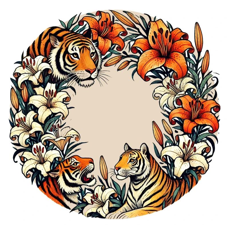 Tigres et lys tigrés