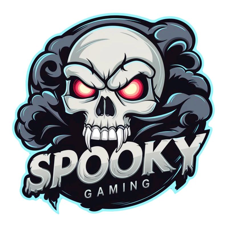 Spooky Gaming - Skeleton Skull Video Game