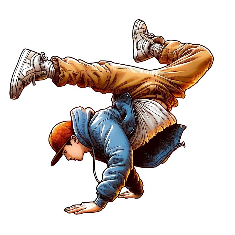 Energetic Breakdance Dance Steps
