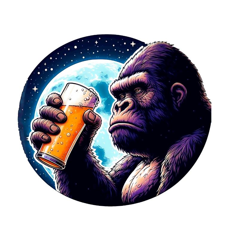 Großer Bierliebhaber Affe