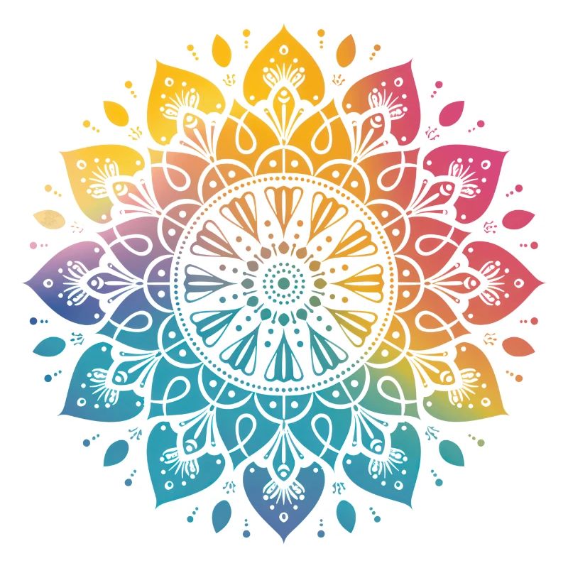 Regenbogen Mandala