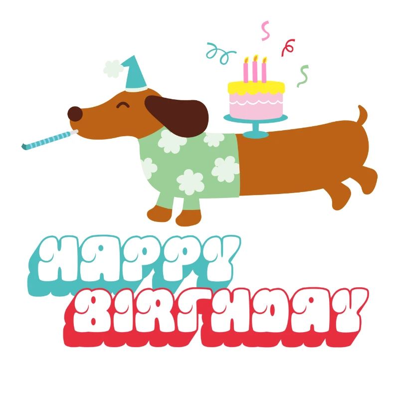 Vœux d’anniversaire teckel