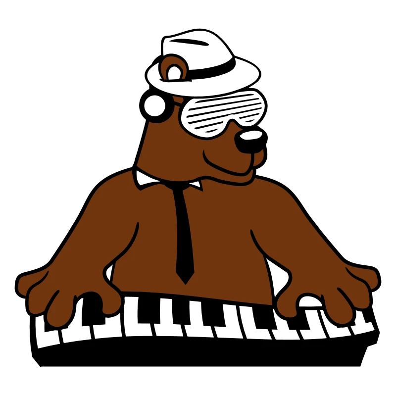 Bear Brown Bear Keyboard Piano Keys Playing Animal