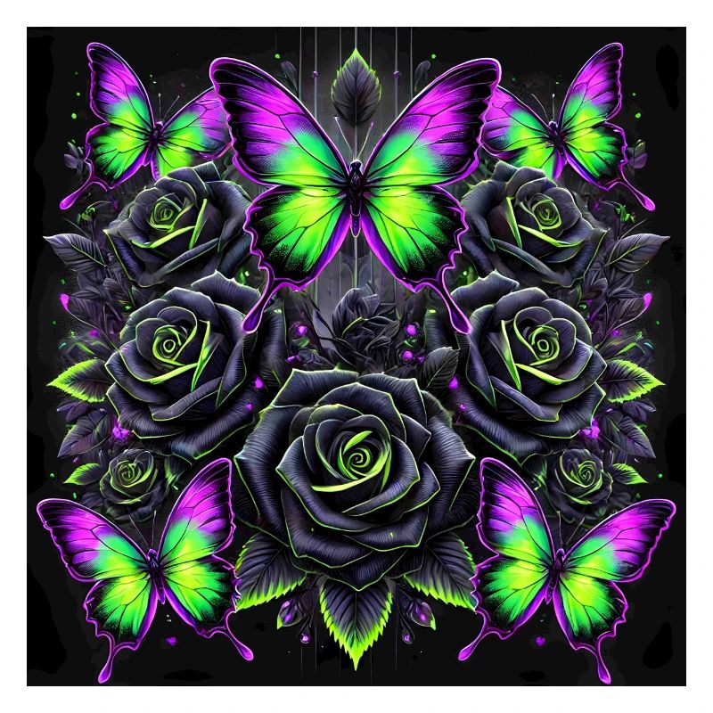Neon-Gothic Schmetterlingskunst