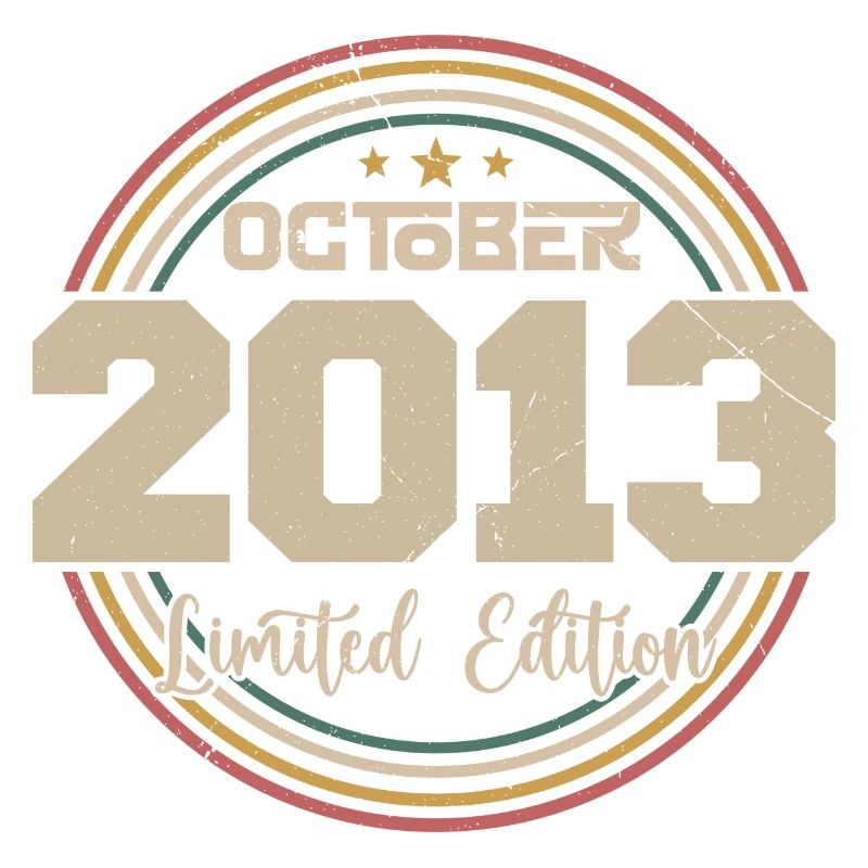 Born in October 2013 Retro Anniversary October 2013