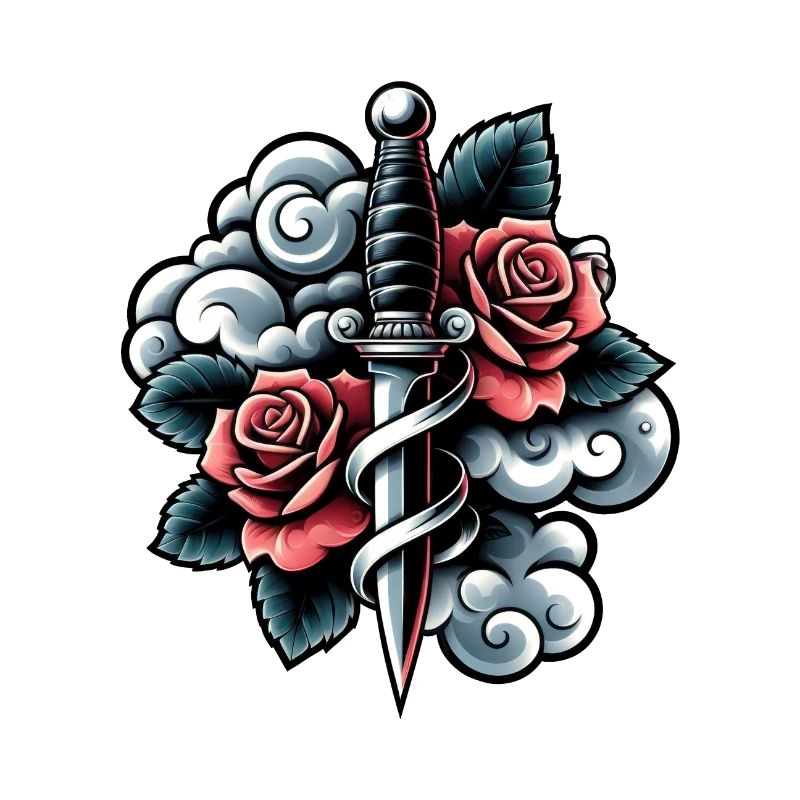 Rose et poignard