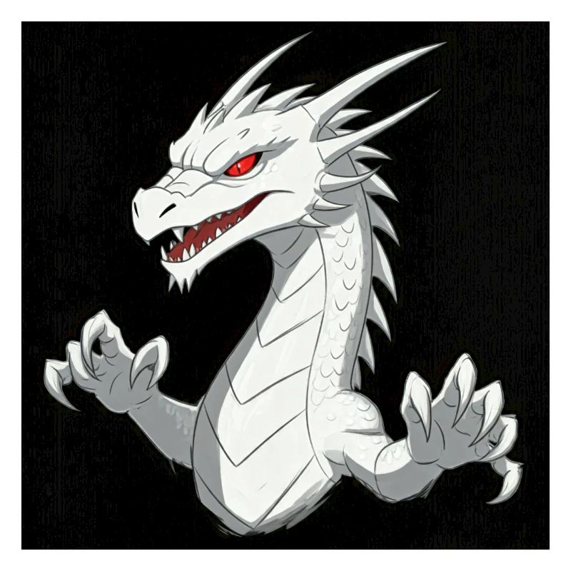 Strahlender weißer Drache
