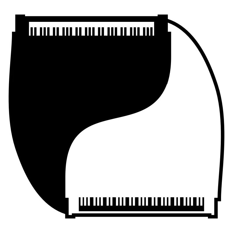 2 Yin and Yang Pianos Classical Music Instrument