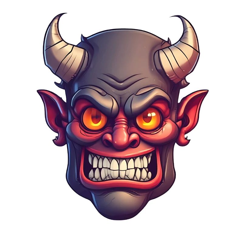 Halloween Demon Devil Head