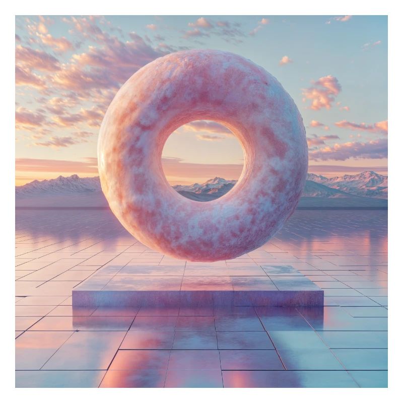Beignet en lévitation 3D