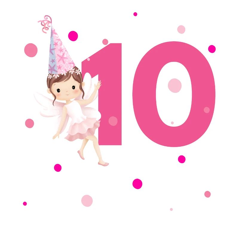 10e anniversaire fée rose