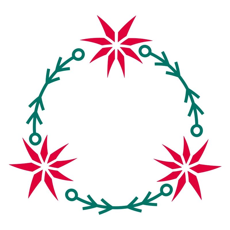 Weihnachtskranz aus Weihnachtsstern