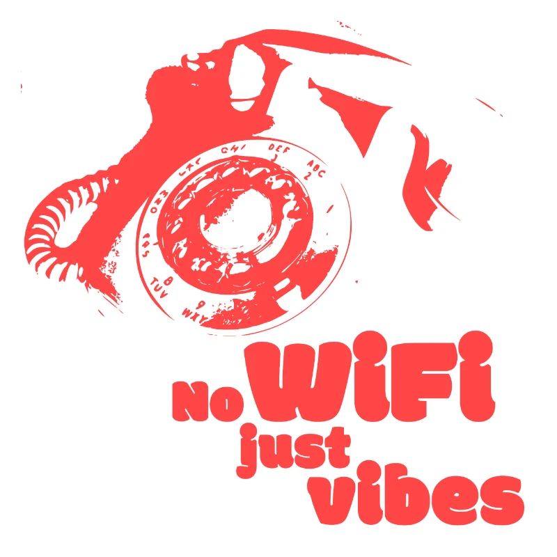 No Wifi, just Vibes - Variante rot